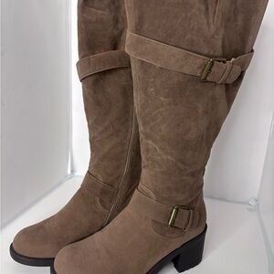 Lane Bryant Taupe Over the Knee Boots size 11W, NWT